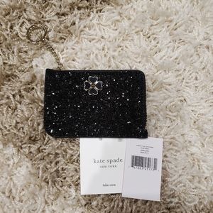 ♠️Kate Spade Odette Glitter Zip Medium Card Holder